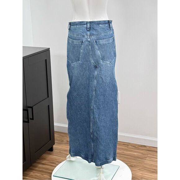 Alexander Wang Bonded Seam Crossover denim maxi skirt Size 25 - Picture 6 of 14